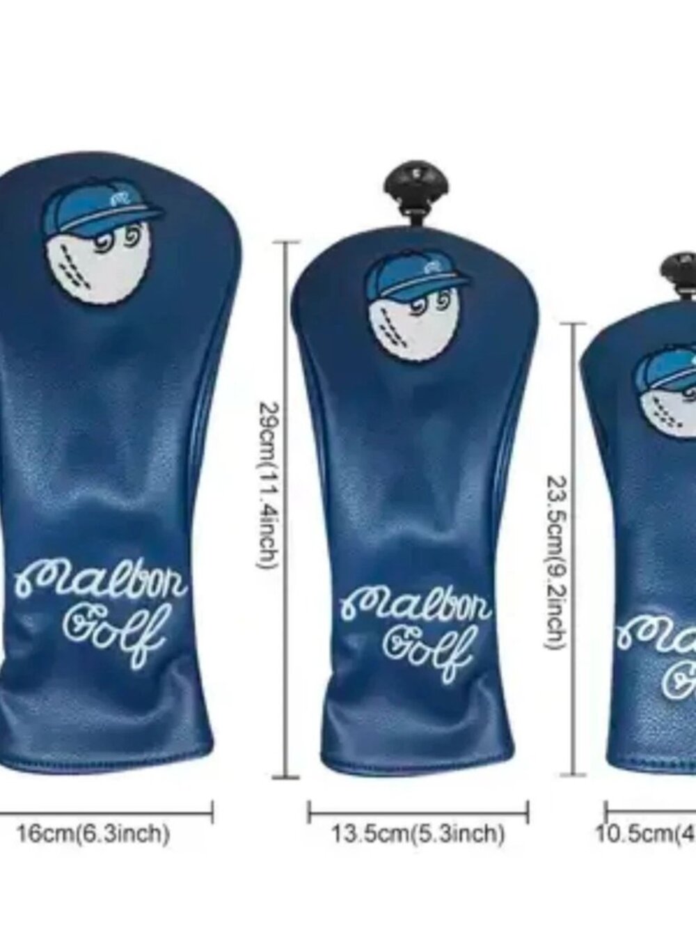 Malbon Premium Golf Headcover Set for Woods Putters Heavy-Duty Club Protector